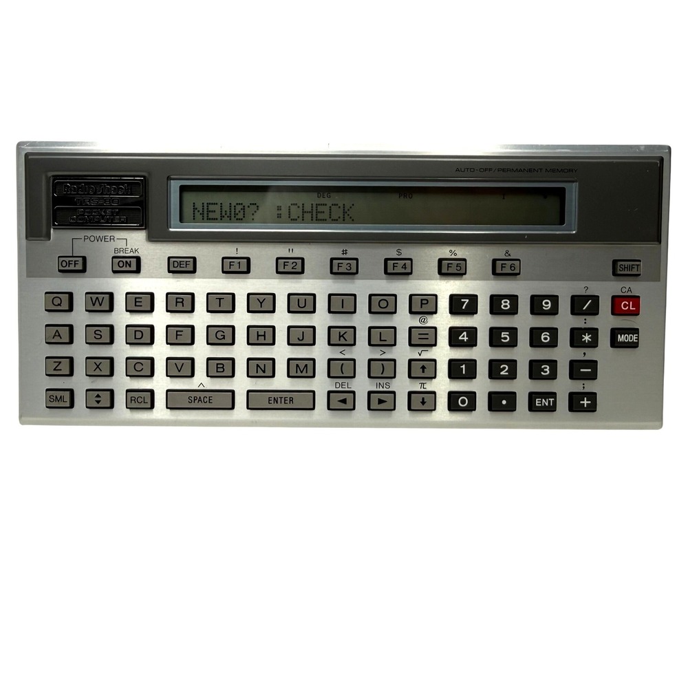 RadioShack TRS-80 Pocket Computer Vintage Portable Calculator Silver Gray Japan